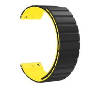 FiiMoo Bracelet pour Huawei Watch 4/Watch 4 Pro/Watch 3/Watch 3 Pro/Watch GT 4 46mm/Huawei Watch Buds, 22mm Bracelet Magnétique Silicone, Remplacement Bracelet pour Huawei Watch Ultimate-Noir + Jaune