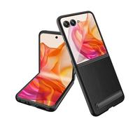 FiiMoo Coque de Protection pour Motorola Razr 50 Ultra, Coque Pliante avec Support, Protection d'Écran et Appareil Photo Incluses pour Motorola Razr 50 Ultra Étui Pliant - Noir