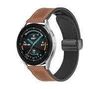 FiiMoo Cuir Véritable Bracelet pour Huawei Watch 4/Watch 4 Pro/Watch 3/Watch 3 Pro/Watch GT 4 46mm/Watch Buds, 22mm Remplacement Bracelet, Réglable Magnétique Bracelet pour Huawei Watch Ultimate-Brun