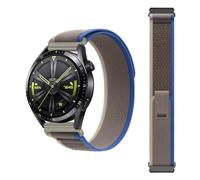 FiiMoo Nylon Bracelet Compatible avec Garmin Forerunner 165/Forerunner 245/Forerunner 645/Venu 2 Plus/Vivoactive 5, 20mm Remplacement Bracelet, Réglable Bracelet pour Garmin Venu Sq 2-Gris Bleu