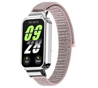 FiiMoo Nylon Bracelet Compatible avec Xiaomi Redmi Band 3/Xiaomi Smart Band 9 Active, Bracelets Sport, Remplacement Bracelet, pour Xiaomi Smart Band 9 Active Nylon Bracelet-Rose