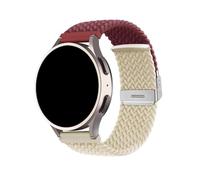 FiiMoo Tressé Bracelet Compatible avec Amazfit Bip 3/Bip 3 Pro/Amazfit Bip/Amazfit GTS 4/4 Mini/GTS 3, 20mm Remplacement Bracelet, Réglable Élastique Bracelet pour Amazfit GTR Mini-Blanc + Bordeaux