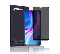 FiiMoo Verre Trempé Anti-Espion Compatible avec Xiaomi Redmi Note 8 Pro，[3D Couverture Complète][Dureté 9H][Case Friendly] Protecteur d'écran de confidentialité pour Redmi Note 8 Pro