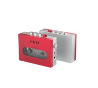 FiiO CP13 Lecteur Cassette Portable avec Prise Casque 3,5 mm, Effet Wow & Flutter extrêmement Faible, alimenté par Port USB-C ou Batterie au Lithium (Rouge et Argent)