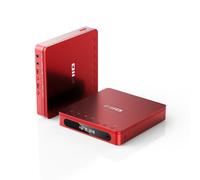 FiiO DM13 Lecteur CD stéréo Portable Multifonction avec Batterie Longue durée, Prend en Charge la déchirure USB, Sorties optiques/coaxiales/3,5 mm/4,4 mm (Bluetooth Rouge)