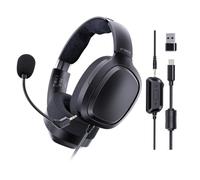 FiiO FG3 Casque de jeu USB à double pilote dynamique avec microphone ENC amovible, son surround virtuel 7.1, DAC haute résolution, égaliseur DSP, compatible avec PC, PS5, Xbox et Switch