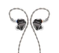 FiiO JadeAudio JH5 1DD+4BA Écouteurs hybrides 5 pilotes HiFi intra-auriculaires avec câble détachable 0,78 mm 2 broches prise 3,5 mm pour audiophile/musicien (noir)