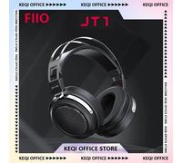 FiiO JT1 3.5mm Studio casque filaire avec Microphone HiFi son casque 50mm diaphragmes pilote enregistrement personnalisé PC Gamer cadeaux JT1 Black