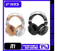FiiO JT1 casque filaire 3,5 mm, 50 mm unité de pilote dynamique son stéréo HiFi de studio avec micro ENC pour PC/ordinateur portable/téléphone JT1 Noir
