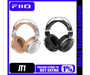 FiiO JT1 casque filaire 3,5 mm, 50 mm unité de pilote dynamique son stéréo HiFi de studio avec micro ENC pour PC/ordinateur portable/téléphone JT1 Noir
