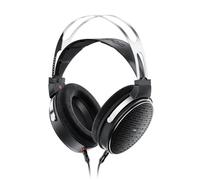 FiiO JT3 Casque supra-auriculaire à dos ouvert, pilote dynamique de 50 mm, diaphragme composite PEK + PU, câble amovible de 3,5 mm avec micro pour musique et jeux (noir)