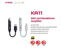 FiiO KA11 Type C/Lightning vers adaptateur Audio 3.5mm 32 bits/384 KHz, Dongle USB amplificateur DAC HiFi pour Android/iOS/Win Silver Lightning