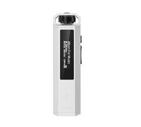 FiiO SnowSky Echo Nano Lecteur MP3 portable rétro avec molette de défilement du bout des doigts, sortie 3,5 mm, DAC USB, commandes en ligne et prise en charge DSD/FLAC (blanc)