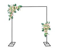 Fiita 3M Noir Arche de Mariage Réglable avec Base en T, Structure Carrée Moderne, Support d'arche de mariage Arche ballon anniversaire Arche Décoration pour Cérémonie/Mariage/Anniversaire/Fête