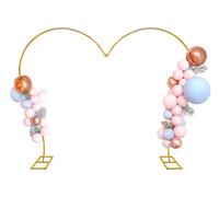 Fiita Cœur Ballon Arc Kit en métal Arc Stand Mariage Fleurs Heartförmiges Circle Cadre Cercle Ständer pour Mariage, fête de bébé, fête d'anniversaire, Jubiläum, 2,3 x 2,7 m