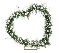 Fiita Kit d'arche de Ballons en métal incliné en Forme de cœur 2 x 2 m, avec 2 Poches à Eau pour Demande en Mariage, Saint-Valentin, décoration de fête d'anniversaire