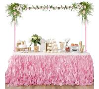 Fiita Support de table réglable avec pinces de 120 cm à 250 cm de long, en métal, arche de table à fleurs décorée pour mariage, décoration de fête, arc de décoration d'anniversaire, anniversaire de