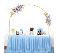 Fiita Support de tringle de table doré avec pinces 109 x 200 cm en métal doré pour arche de mariage, fête d'anniversaire, décoration de Noël