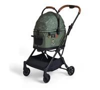 FIKAGO Flytta Plus Poussette pour animal de compagnie, avec sac de transport, ultra légère, 4,2 kg, système de pliage à une main, compacte, 2 en 1, jusqu'à 20 kg (Oslo Forest)