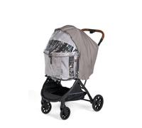 FIKAGO Housse de pluie pour poussette pour animal de compagnie - Transparente avec ventilation - Taille M ou L - Beige ou gris - Convient pour poussette FikaGO (gris)