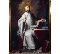 FIKAGXQGT Images Affiches d'Art Murales sur Toile Portrait Tableaux Représentation de Saint Bernard de Clairvaux par Miguel Cabrera Art Poster Mural Pour les Décorations pour la Maison 60x90cm