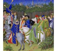 FIKAGXQGT Vintage Impressions sur Toile Images Abstraites Art Mural Impression Très Riches Heures du Berry par Frères Limbourg Abstraite Tableau Mural Pour la Décoration Murale 60x90cm