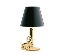 fikujap Lampe De Bureau Pistolet Plaqué Or, Étude Nocturne Créative Simple Lampe De Table Chromée