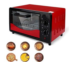 fikujap Mini Four en Verre Porte électrique Four 500W Petit Four Multi-cuisinière Contrôle de température réglable de 60 Minutes
