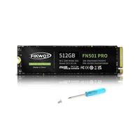 Fikwot FN501 Pro SSD NVMe 512Go - Disque SSD Interne M.2 PCIe Gen3 x4 avec Autocollant de Refroidissement en graphène, jusqu'à 3500Mo/s, Cache SLC, Compatible avec Ordinateur Portable et PC de Bureau