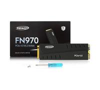 Fikwot FN970 4To M.2 2280 PCIe Gen4 x4 NVMe 1.4 Disque SSD Interne avec dissipateur Thermique - Vitesse jusqu'à 7400Mo/s, Configuration du Cache DRAM
