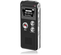 Fikyra 16GB Digital Voice Recorder Dictaphone,USB Rechargeable et 30 Heures d'enregistrement,Lecteur Audio numérique et MP3,pour