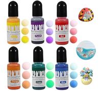 FIKZOM Colorant Resine Epoxy,6 Couleurs Pigment Resine Epoxy, pour la Fabrication de Bijoux à Bricoler, pour l'Artisanat, la Peinture
