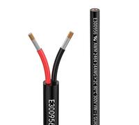 Fil 14 AWG 2×2mm² 20 Metros Câble d'Extension à 2 Conducteurs UL2464 Tension 5V/12V/24V/300V Fil de Cuivre Étamé Multibrins sans Oxygène Câble basse tension pour lumières LED de voiture