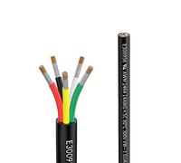 Fil 14 AWG 5×2mm² 20 Metros Câble d'Extension à 5 Conducteurs UL2464 Tension 5V/12V/24V/300V Fil de Cuivre Étamé Multibrins sans Oxygène Câble basse tension pour lumières LED de voiture