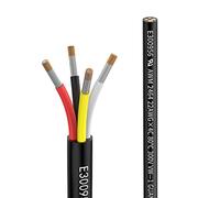 Fil 22 AWG 4×0,3mm² 10 Metros Câble d'Extension à 4 Conducteurs UL2464 Tension 5V/12V/24V/300V Fil de Cuivre Étamé Multibrins sans Oxygène Câble basse tension pour lumières LED de voiture
