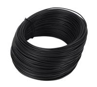 Fil à Attache Rouleau 0,75 Mm 50m Galvanisé en Fer PVC pour Applications Intérieures Extérieures Cuttable Réutilisable Finition Brillante (BLACK)