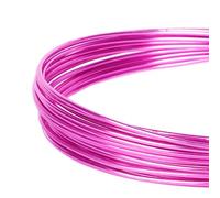 Fil à bijoux, fil en aluminium, fil de bricolage, fil souple et flexible, bijoux décoratifs, sculptures à faire soi-même, couronne et arbres bonsaï, fil artisanal en aluminium, rose foncé, 0,8 mm20 m