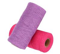 Fil à Broder, Fil de Cuir 2 Pièces Fil à Tisser 8/4 Chaîne Tricot Tapis Couverture Pur Coton Filage Accessoires de Couture Fil ciré Rouleau de Fil pour l'artisanat du Cuir