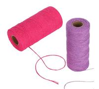 Fil à Broder, Fil de Cuir Fil à Coudre Rouleau de Fil 2 Pièces Fil de Tissage 8/4 Chaîne Tricot Tapis Couverture Pur Coton Filage Accessoires de Couture pour l'artisanat du Cuir