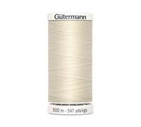 Fil À Coudre 100% Polyester 500m - Gütermann 802 Ecru