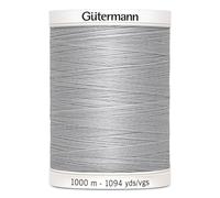 Gutermann Fil à coudre en polyester, 1000 m, gris brouillard (0038)