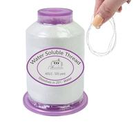 Fil à Coudre, 455 m de Fil Hydrosoluble, Soluble pour Art Textile Projets de Broderie Confection de Costumes