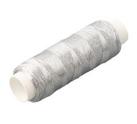 Fil à coudre argenté et doré de 200 mètres de polyester lisse, parfait pour divers projets de bricolage, y compris la broderie et les travaux manuels (1 fil argenté)