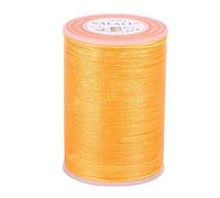 Fil à coudre en cuir cordon en polyester ciré fil rond résistant à l'usure haute résistance pour l'artisanat bricolage sacs en cuir portefeuilles réparation de chaussures 0,45 mm (Or Jaune)