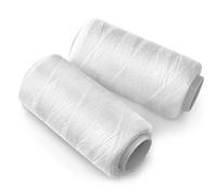 Fil à Coudre en Polyester 2 Bobines de 350m. Fil Pour Coudre Tout Usage. (Blanc)