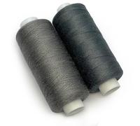 Fil à Coudre en Polyester 2 Bobines de 350m. Fil Pour Coudre Tout Usage. (Gris Apus & Gris Ardoise)