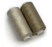 Fil à Coudre en Polyester 2 Bobines d'environ 360m. Fil Pour Coudre Tout Usage Textile. (Beige Khaki & Beige Camel)