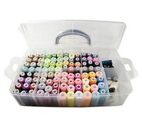 Fil À Coudre Fil à coudre 100 couleurs Thread Kit 4 0s / 2 40wt Fil de polyester for machines à coudre, machines à broder, courtepointe, Serger, Overlock Fil À Coudre Noir ( Size : 100colors with case