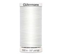 Fil à coudre - GÜTERMANN - 500m - Blanc - 100% polyester - Haute qualité
