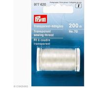 Fil à coudre invisible - PRYM - 200 m - Blanc transparent - Multi-usages - Discret